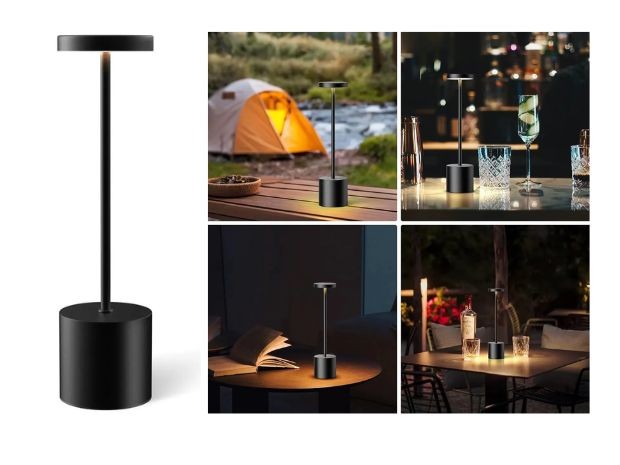 &u+ LAMPARA VELADOR LED RECARGABLE USB TACTIL PALITO (8905)